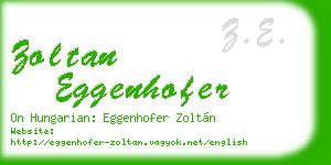 zoltan eggenhofer business card